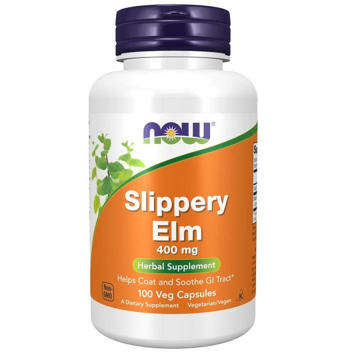 Slippery Elm, 400mg - 100 vcaps - NOW Foods | WestPharmacy.nl - Digestive Health