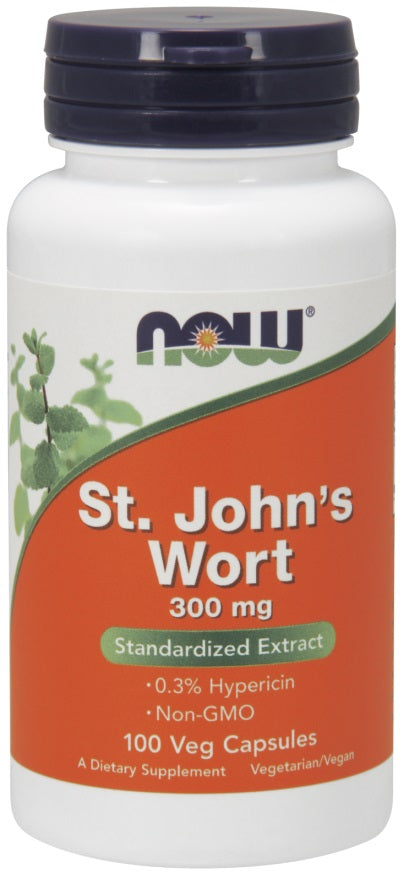 St. John's Wort, 300mg - 100 vcaps - NOW Foods | WestPharmacy.nl - Stress Support