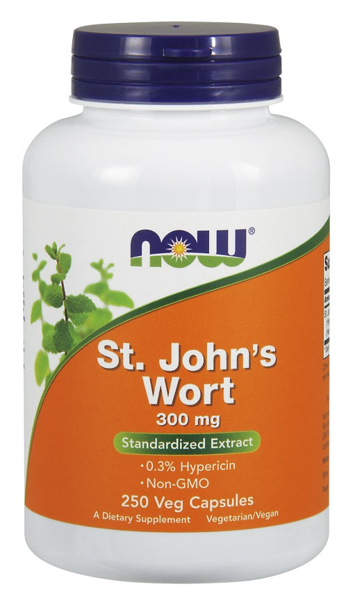 St. John's Wort, 300mg - 250 vcaps - NOW Foods | WestPharmacy.nl - Stress Support