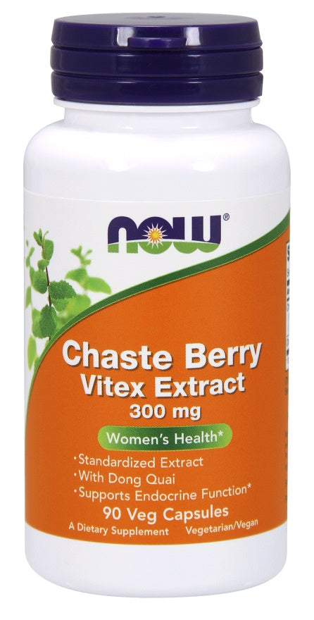 Chaste Berry Vitex Extract, 300mg - 90 vcaps - NOW Foods | WestPharmacy.nl - Women's Health