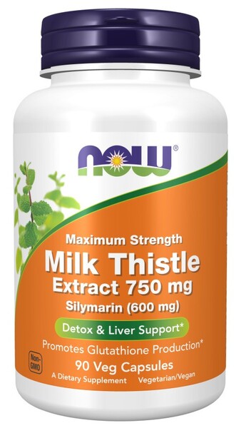 Milk Thistle Extract, 750mg Maximum Strength - 90 vcaps - NOW Foods | WestPharmacy.nl - Liver Health