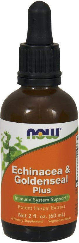 Echinacea & Goldenseal Plus - 60 ml - NOW Foods | WestPharmacy.nl - Immune Support