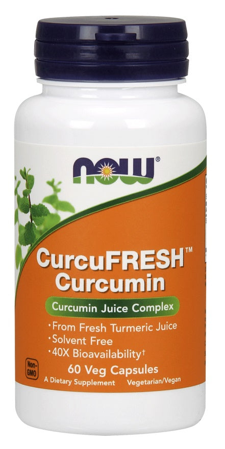 CurcuFRESH Curcumin, Capsules - 60 vcaps - NOW Foods | WestPharmacy.nl - Joint Support