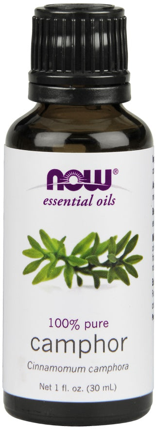 Essential Oil, Camphor Oil - 30 ml - NOW Foods | WestPharmacy.nl - Aromatherapy and essential oils
