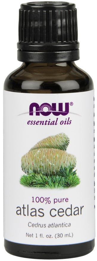 Essential Oil, Atlas Cedar Oil - 30 ml - NOW Foods | WestPharmacy.nl - Aromatherapy and essential oils
