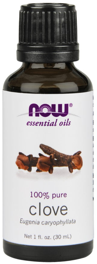 Essential Oil, Clove Oil - 30 ml - NOW Foods | WestPharmacy.nl - Aromatherapy and essential oils