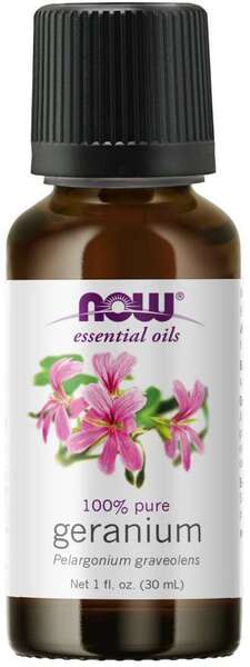 Essential Oil, Geranium Oil - 30 ml - NOW Foods | WestPharmacy.nl - Aromatherapy and essential oils