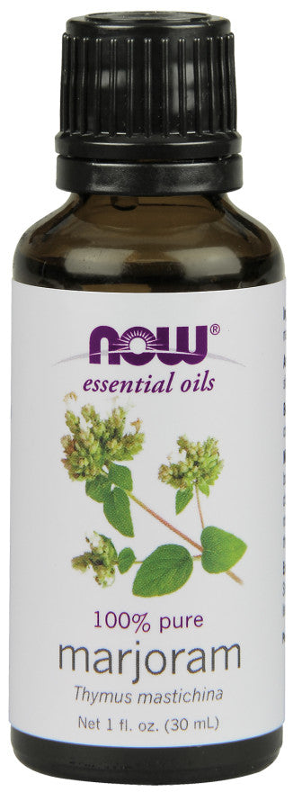 Essential Oil, Marjoram Oil - 30 ml - NOW Foods | WestPharmacy.nl - Aromatherapy and essential oils