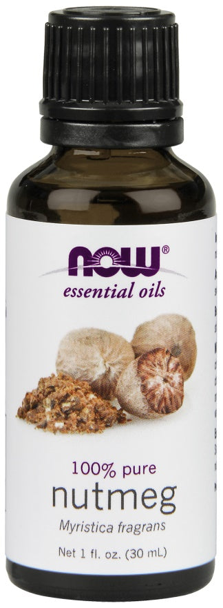 Essential Oil, Nutmeg Oil - 30 ml - NOW Foods | WestPharmacy.nl - Aromatherapy and essential oils