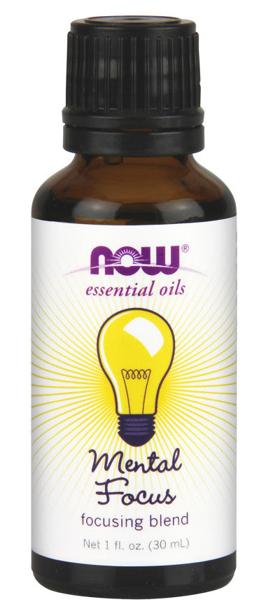 Essential Oil, Mental Focus Oil - 30 ml - NOW Foods | WestPharmacy.nl - Aromatherapy and essential oils