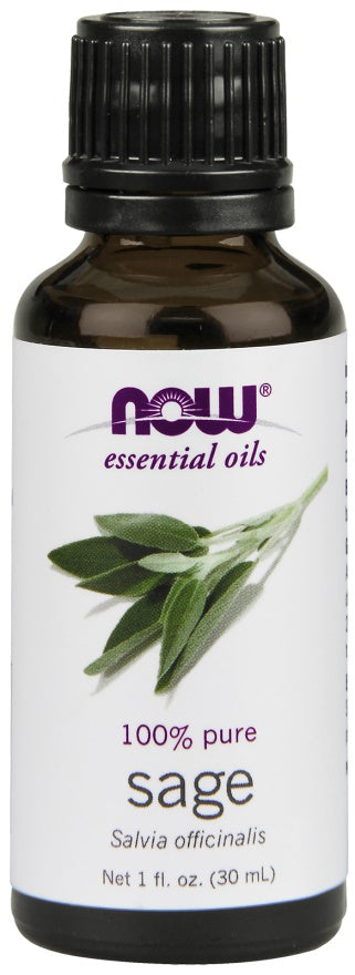 Essential Oil, Sage Oil - 30 ml - NOW Foods | WestPharmacy.nl - Aromatherapy and essential oils