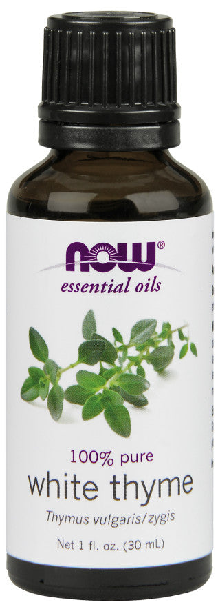 Essential Oil, White Thyme Oil - 30 ml - NOW Foods | WestPharmacy.nl - Aromatherapy and essential oils
