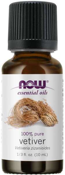 Essential Oil, Vetiver Oil - 10 ml - NOW Foods | WestPharmacy.nl - Aromatherapy and essential oils
