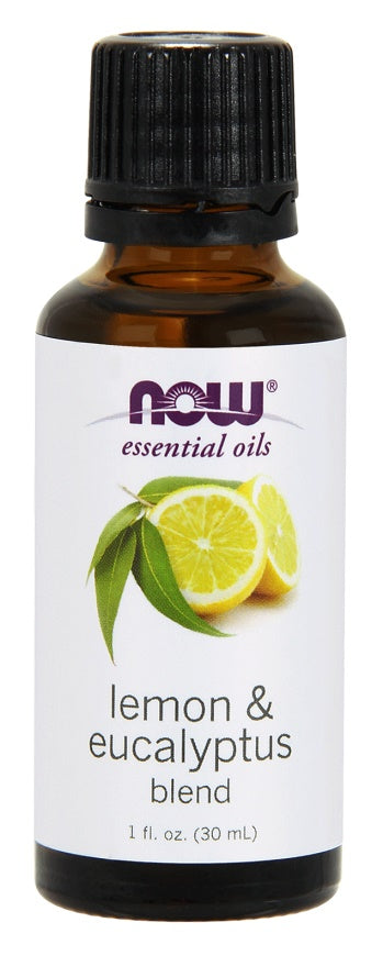 Essential Oil, Lemon & Eucalyptus Blend - 30 ml - NOW Foods | WestPharmacy.nl - Aromatherapy and essential oils