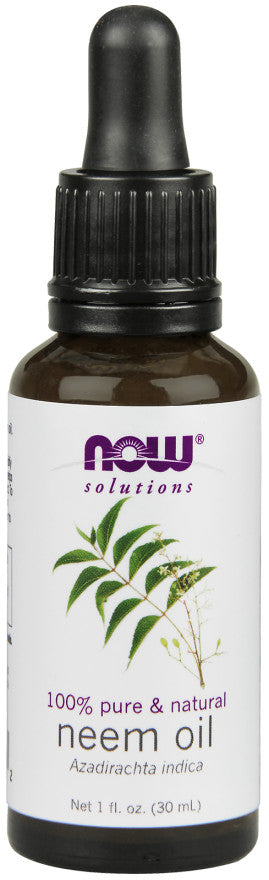 Neem Oil, 100% Pure - 30 ml - NOW Foods | WestPharmacy.nl - Fatty acids