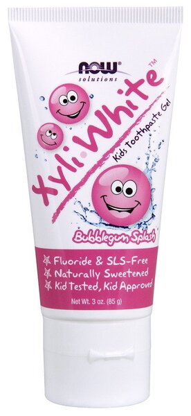 XyliWhite Kids, Bubblegum Splash - 85g - NOW Foods | Vaistine1.lt | WestPharmacy.eu