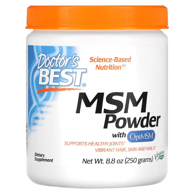 MSM with OptiMSM Vegan, Powder - 250g - Doctor's Best | WestPharmacy.nl - Joint Support