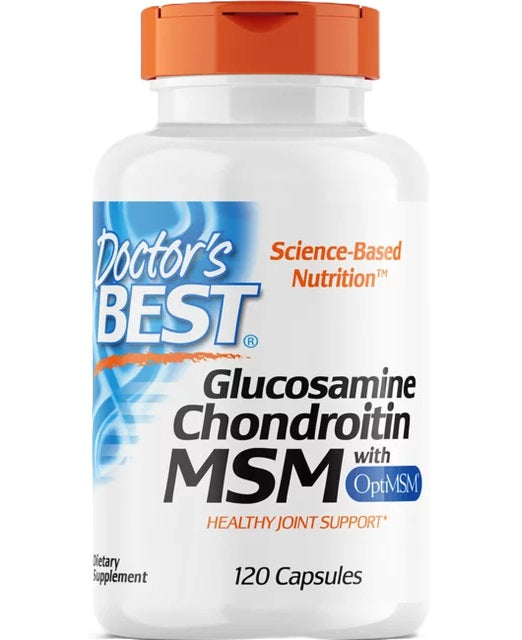 Glucosamine Chondroitin MSM with OptiMSM - 120 caps - Doctor's Best | WestPharmacy.nl - Joint Support