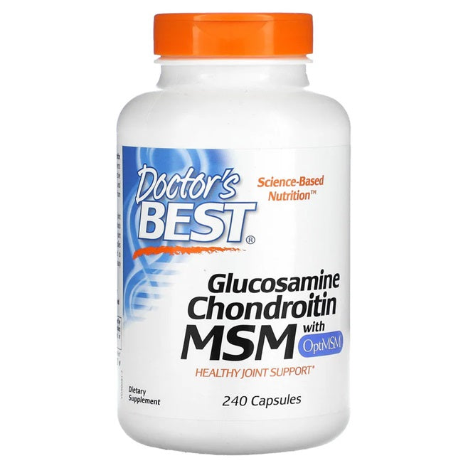 Glucosamine Chondroitin MSM with OptiMSM - 240 caps - Doctor's Best | WestPharmacy.nl - Joint Support