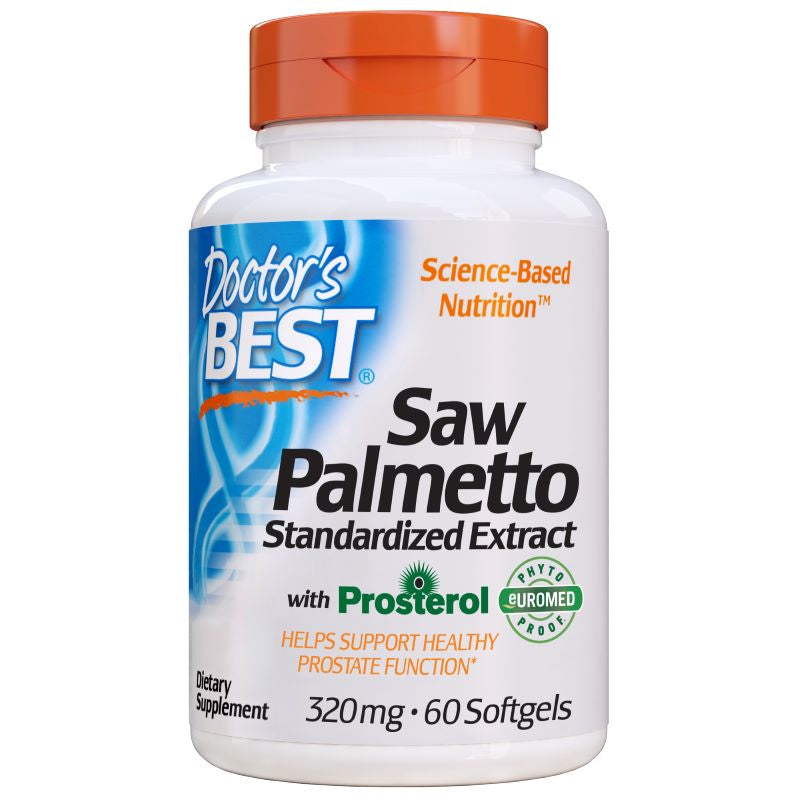 Saw Palmetto Standardized Extract with Prosterol, 320mg - 60 softgels - Doctor's Best | Vaistine1.lt | WestPharmacy.eu