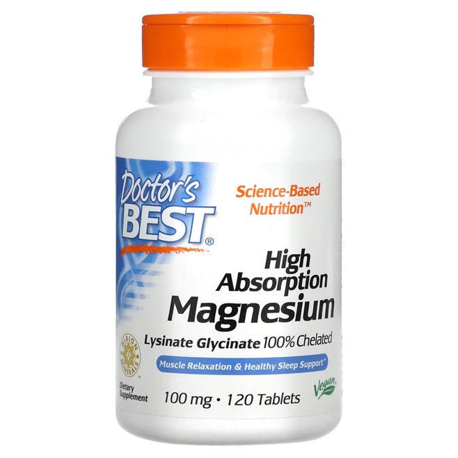 High Absorption Magnesium, 100mg - 240 tablets - Doctor's Best | WestPharmacy.nl - Minerals