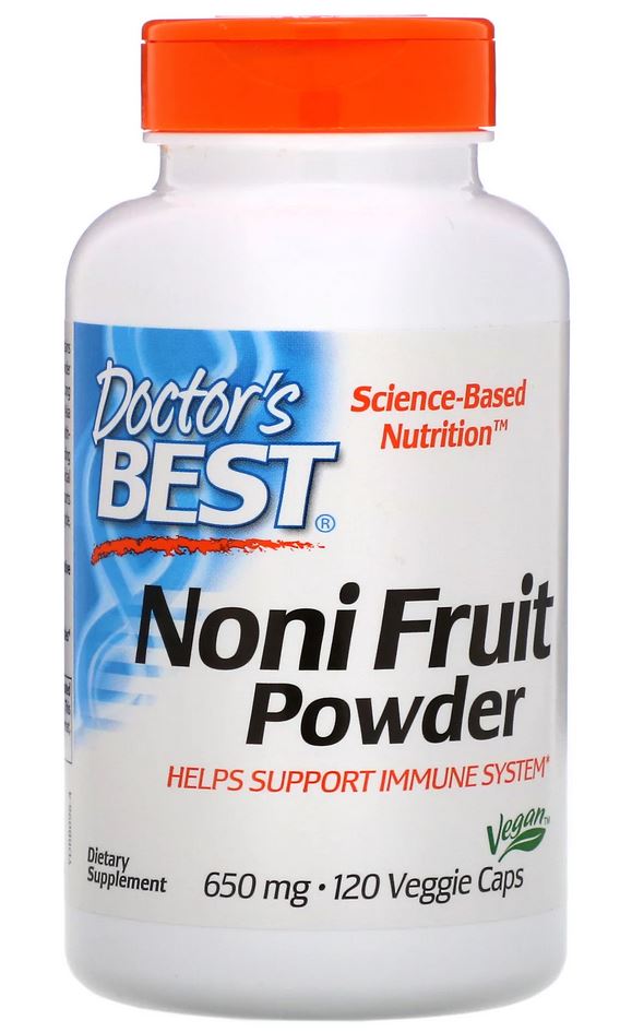 Noni Fruit Powder, 650mg - 120 vcaps - Doctor's Best | WestPharmacy.nl - Immune Support