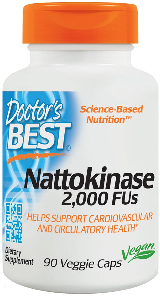 Nattokinase, 2000 FUs - 90 vcaps - Doctor's Best | WestPharmacy.nl - Cardiovascular Health