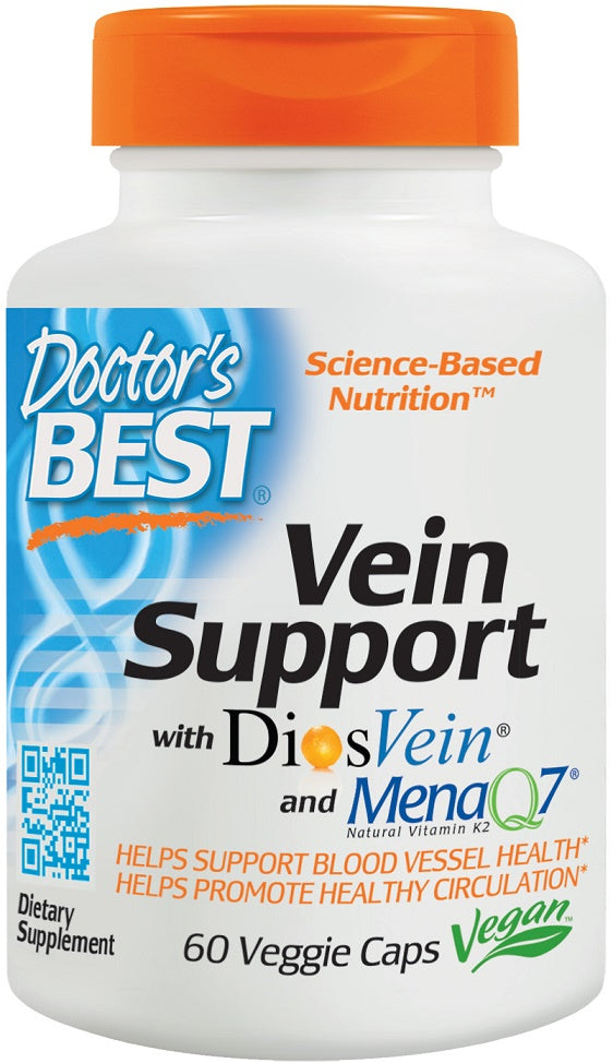 Vein Support with DiosVein and MenaQ7 - 60 vcaps - Doctor's Best | WestPharmacy.nl - Cardiovascular Health