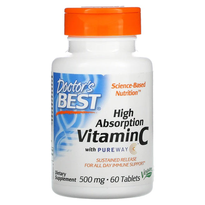 High Absorption Vitamin C with PureWay-C, 500mg - 60 tablets - Doctor's Best | WestPharmacy.nl - Vitamins