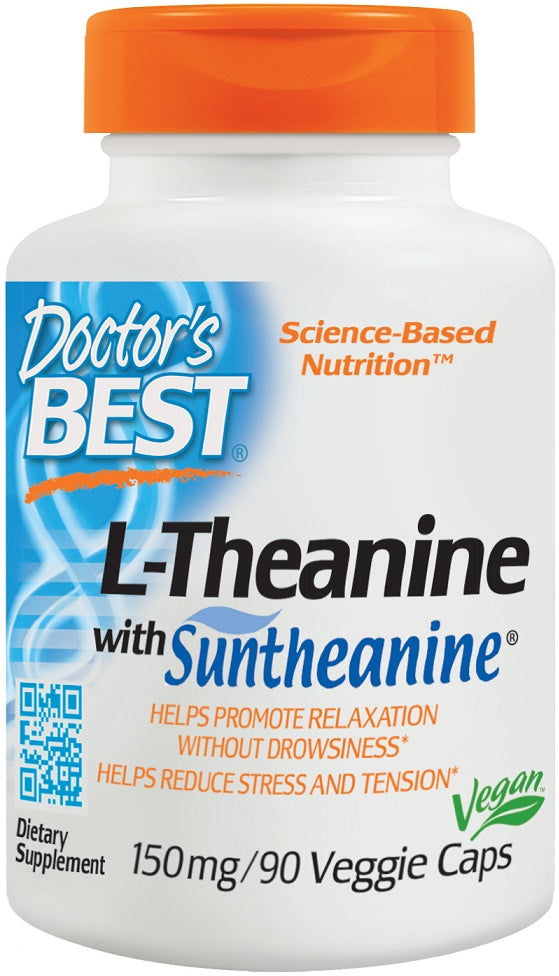 L-Theanine with Suntheanine, 150mg - 90 vcaps - Doctor's Best | WestPharmacy.nl - Stress Support