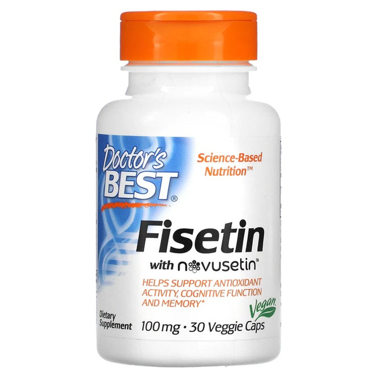 Fisetin with Novusetin, 100mg - 30 vcaps - Doctor's Best | WestPharmacy.nl - Cognitive Support