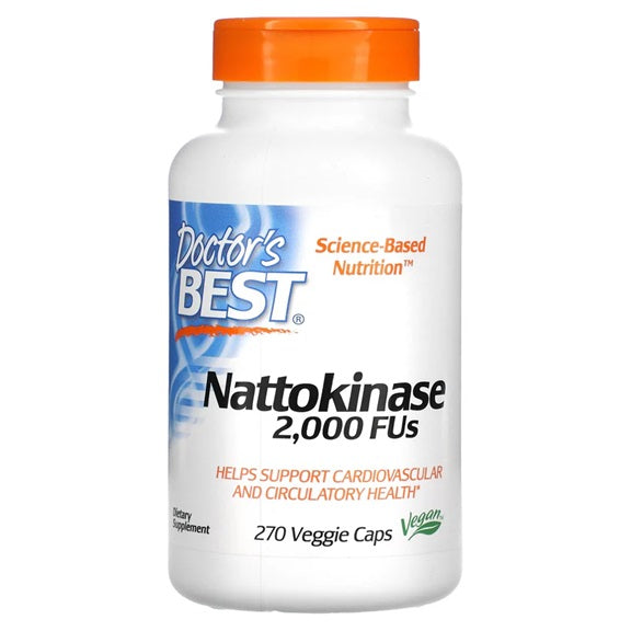 Nattokinase, 2000 FUs - 270 vcaps - Doctor's Best | WestPharmacy.nl - Cardiovascular Health