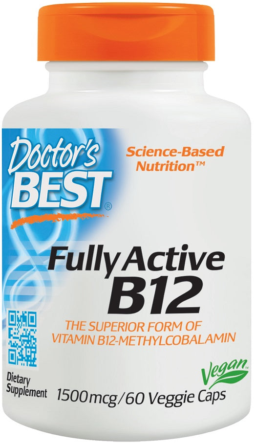 Fully Active B12, 1500mcg - 60 vcaps - Doctor's Best | WestPharmacy.nl - Vitamins