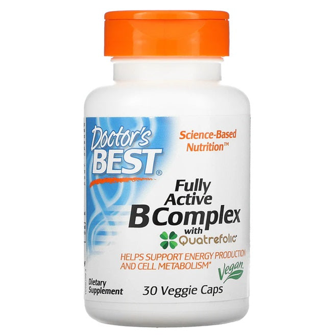 Fully Active B-Complex with Quatrefolic - 30 vcaps - Doctor's Best | WestPharmacy.nl - Vitamins