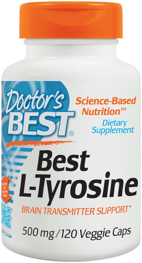L-Tyrosine, 500mg - 120 vcaps - Doctor's Best | WestPharmacy.nl - Amino Acids and BCAAs