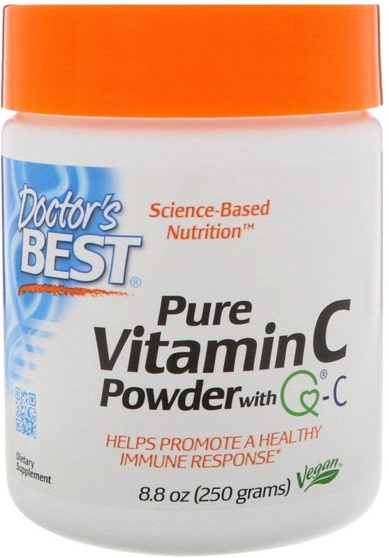 Pure Vitamin C Powder with Quali-C - 250g - Doctor's Best | Vaistine1.lt | WestPharmacy.eu