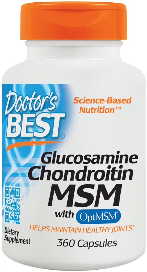 Glucosamine Chondroitin MSM with OptiMSM - 360 caps - Doctor's Best | WestPharmacy.nl - Joint Support