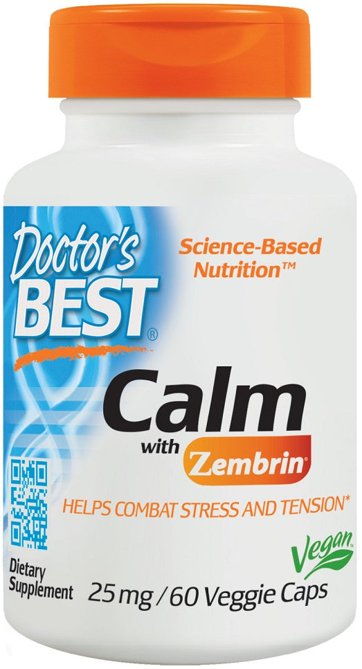 Calm with Zembrin, 25mg - 60 vcaps - Doctor's Best | WestPharmacy.nl - Stress Support