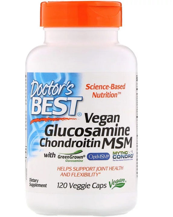 Vegan Glucosamine & Chondroitin & MSM - 120 vcaps - Doctor's Best | WestPharmacy.nl - Joint Support