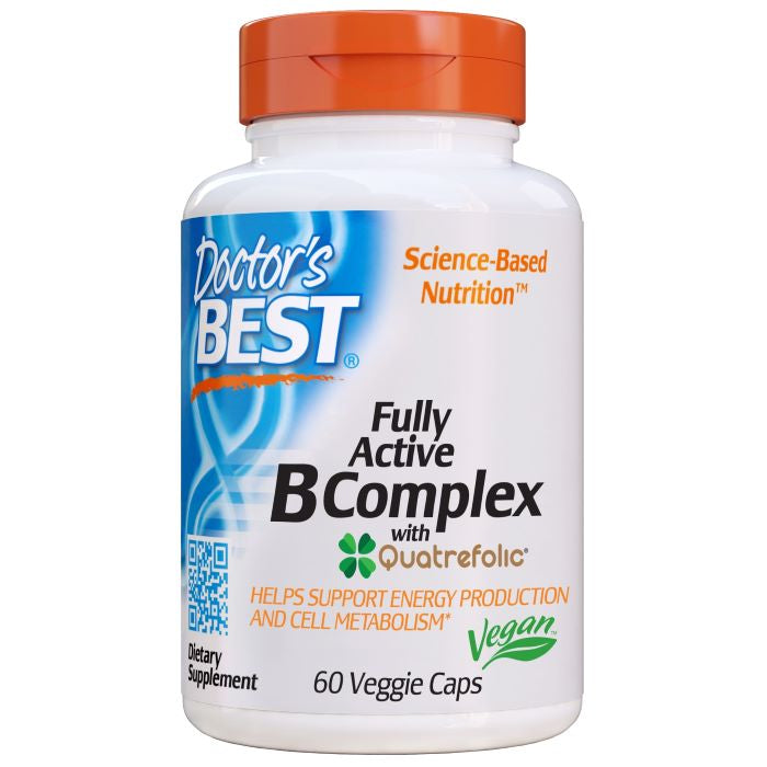 Fully Active B-Complex with Quatrefolic - 60 vcaps - Doctor's Best | WestPharmacy.nl - Vitamins