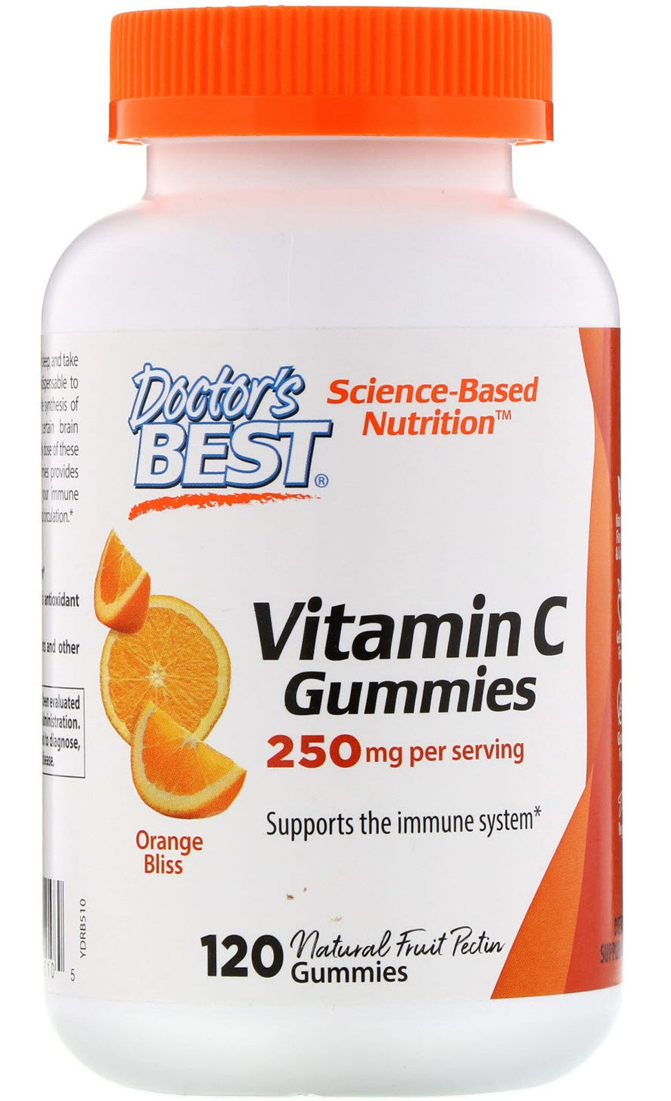 Vitamin C 250 mg, Orange Bliss - 120 gummies - Doctor's Best | WestPharmacy.nl - Vitamins