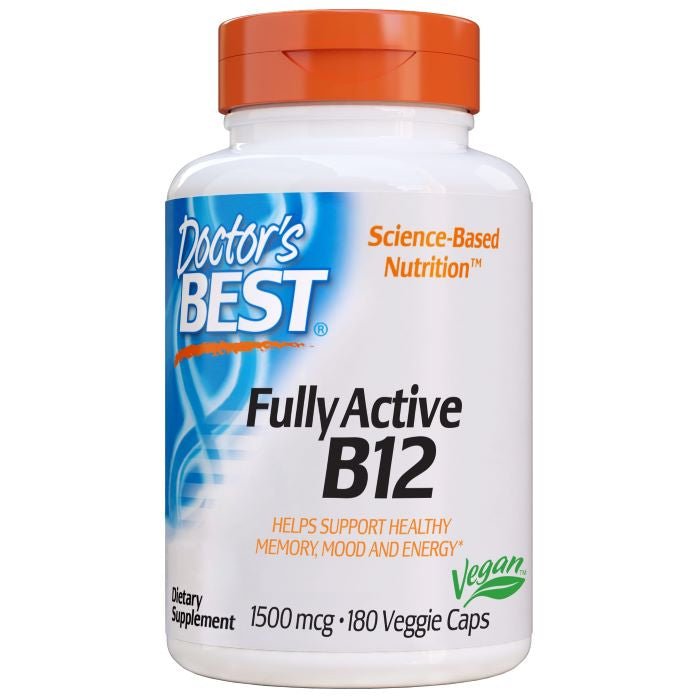 Fully Active B12, 1500mcg - 180 vcaps - Doctor's Best | WestPharmacy.nl - Vitamins