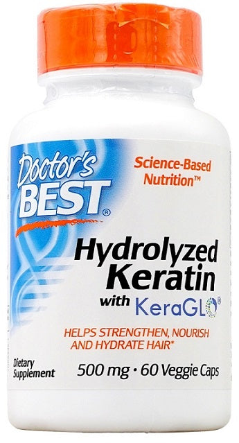 Hydrolyzed Keratin, 500mg - 60 vcaps - Doctor's Best | WestPharmacy.nl - Hair, Skin & Nails