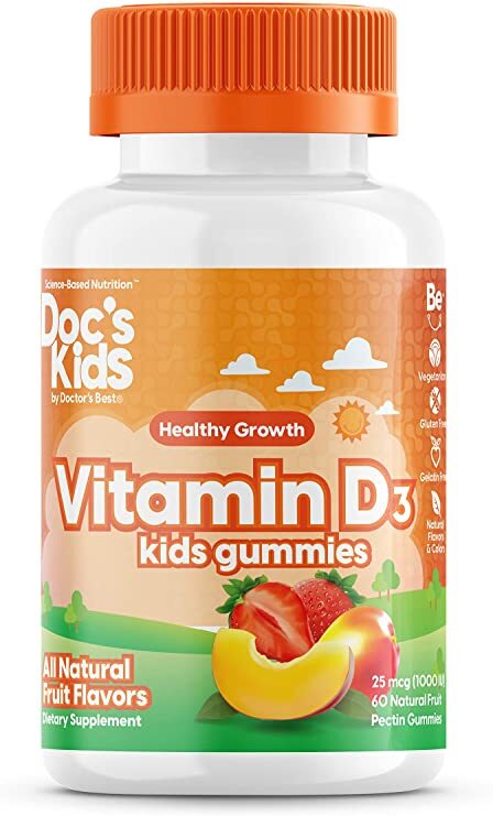 Vitamin D3 Kid's Gummies, Fruit Flavours - 60 gummies - Doctor's Best | WestPharmacy.nl - Vitamins