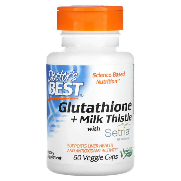 Glutathione + Milk Thistle - 60 vcaps - Doctor's Best | WestPharmacy.nl - Detox