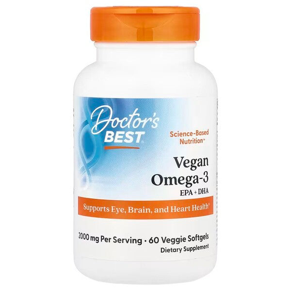 Vegan Omega-3 EPA + DHA - 60 veggie softgels - Doctor's Best | Vaistine1.lt | WestPharmacy.eu