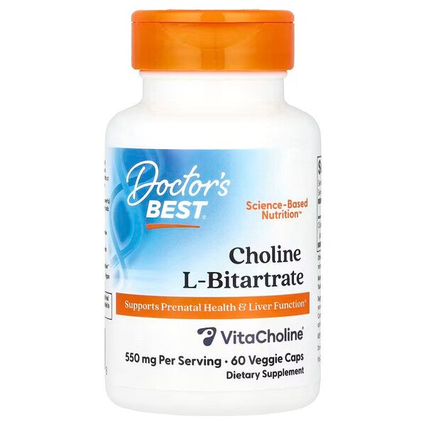Choline L-Bitartrate, 550mg - 60 vcaps - Doctor's Best | WestPharmacy.nl - Liver Health