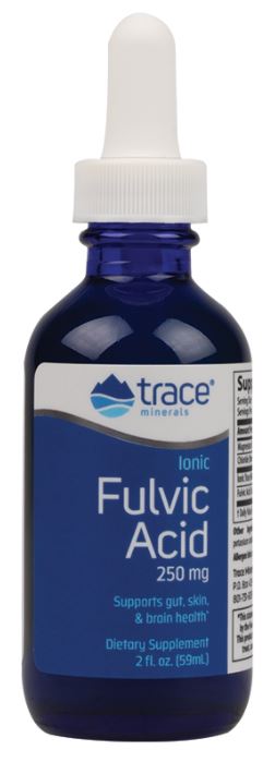 Ionic Fulvic Acid, 250mg - 59 ml - Trace Minerals | WestPharmacy.nl - Minerals