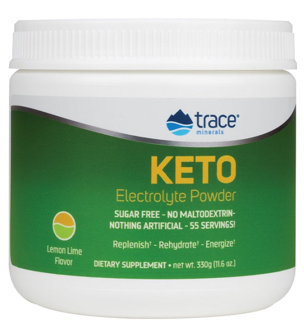 Keto Electrolyte Powder, Lemon Lime - 330g - Trace Minerals | WestPharmacy.nl - Electrolytes