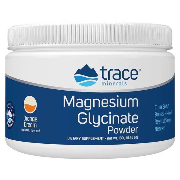 Magnesium Glycinate Powder, Orange Dream - 180g - Trace Minerals | Vaistine1.lt | WestPharmacy.eu